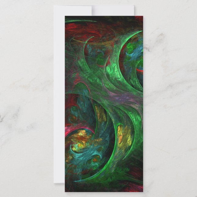 Genesis Green Abstract Art Rack Card (Front)