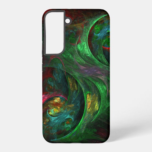 Genesis Green Abstract Art Samsung Galaxy S22+ Case (Back)