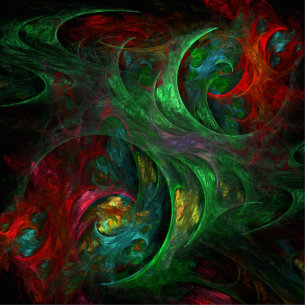 Genesis Green Abstract Art Standing Photo Sculpture