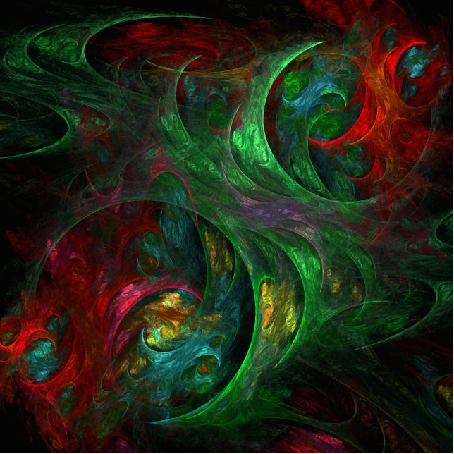Genesis Green Abstract Art Standing Photo Sculpture (Front)