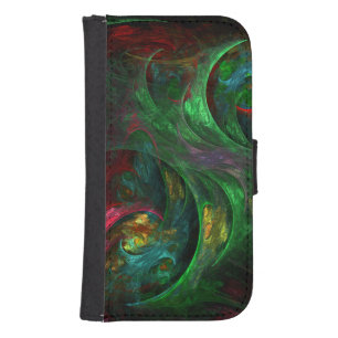 Genesis Green Abstract Art Wallet Case