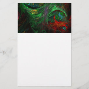 Genesis Green Green Abstract Art Stationery