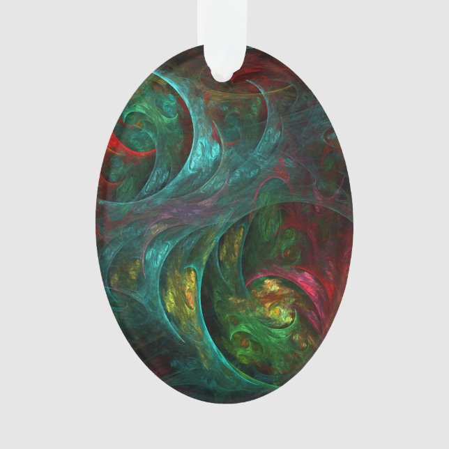 Genesis Nova Abstract Art Acrylic Oval Ornament (Front)
