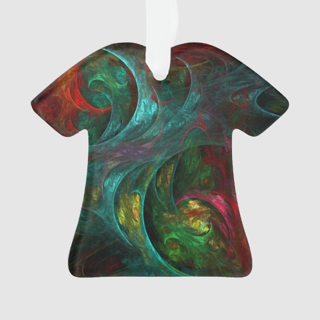 Genesis Nova Abstract Art Acrylic Shirt Ornament (Front)