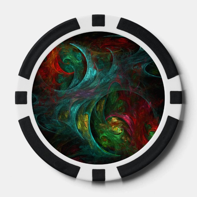Genesis Nova Abstract Art Poker Chips (Front)