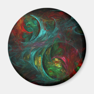 Genesis Nova Abstract Art Round Magnet