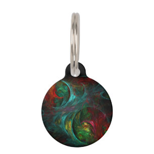 Genesis Nova Abstract Art Round Pet Tag