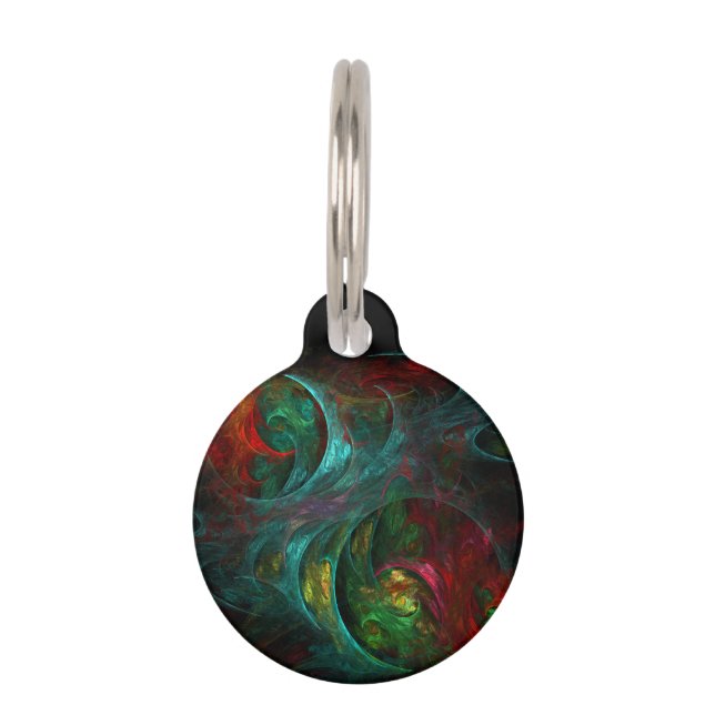 Genesis Nova Abstract Art Round Pet Tag (Front)