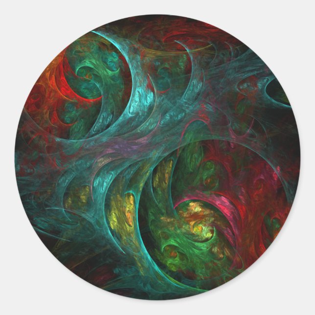 Genesis Nova Abstract Art Round Sticker (Front)