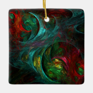 Genesis Nova Abstract Art Square Ornament