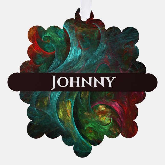 Genesis Nova Abstract Art Tree Decoration Card (Front)