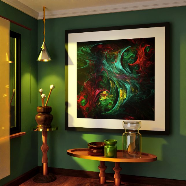 Genesis of Color Living Fractal Universe Poster (Genesis Abstract Art Poster)