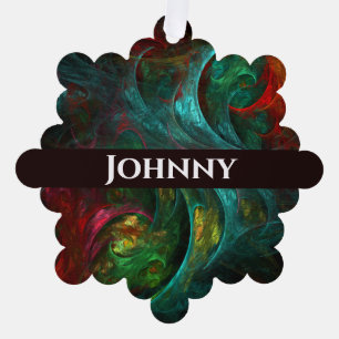 Genesis of Colour Living Fractal Universe Tree Decoration Card