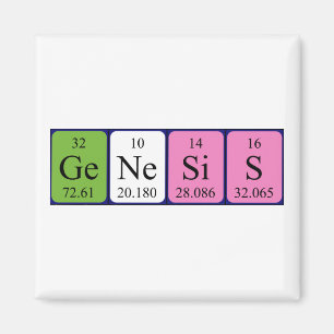 Genesis periodic table name magnet