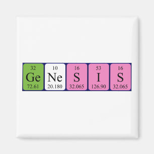 Genesis periodic table name magnet