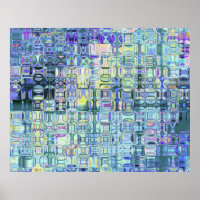 Genetic Art Psychedelic Glass Blocks Hues of Light