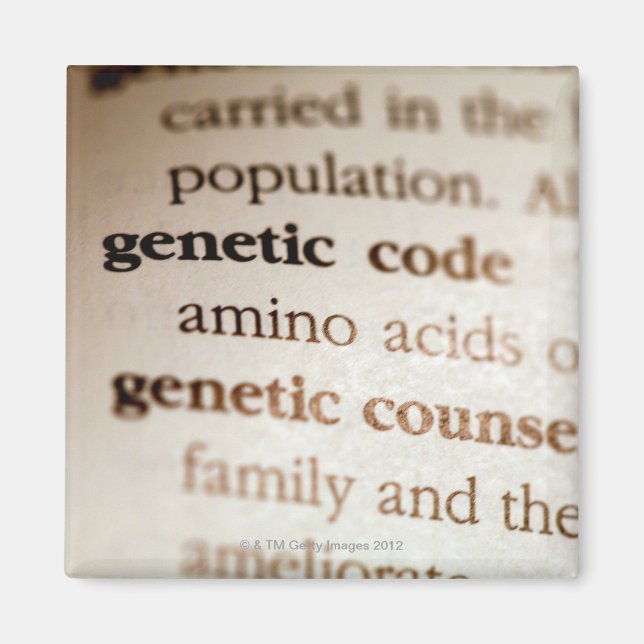Genetic code and genetic counseling definitions magnet (Front)