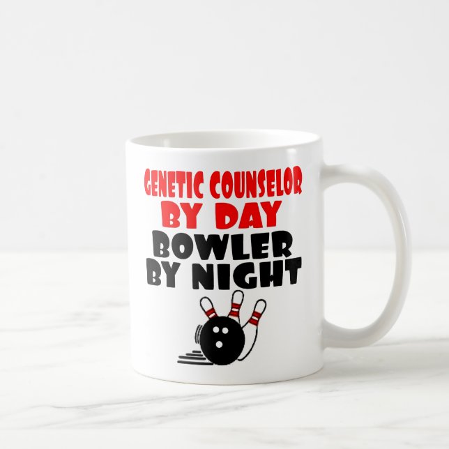 Genetic Counsellor Loves Bowling Coffee Mug (Right)