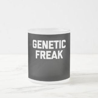 Genetic Freak T-Shirt Funny Saying Frosted Glass Coffee Mug