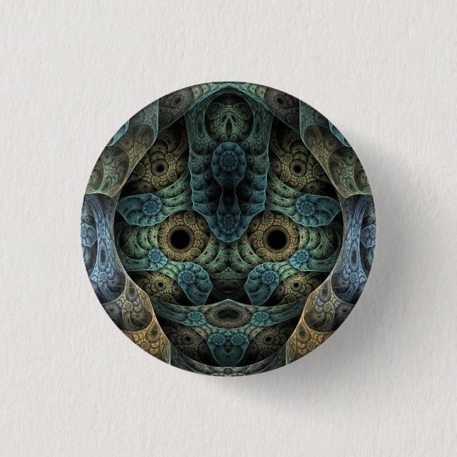 Genetic Memory Psychedelic Face 3 Cm Round Badge (Front)