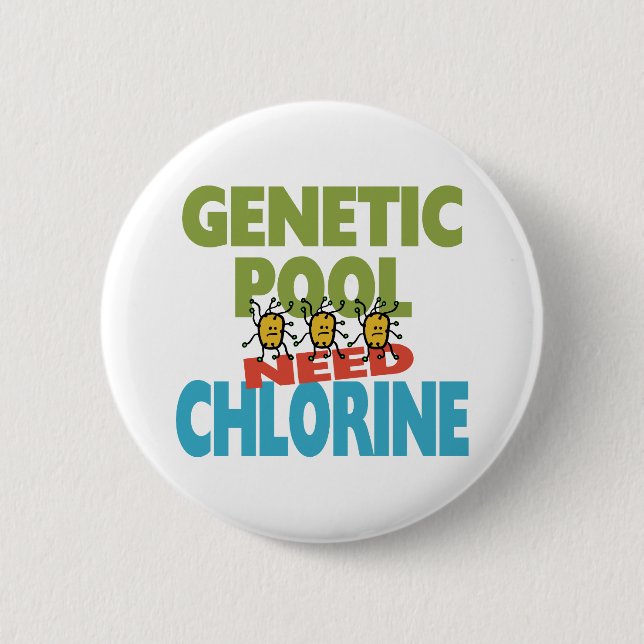 GENETIC POOL 6 CM ROUND BADGE (Front)