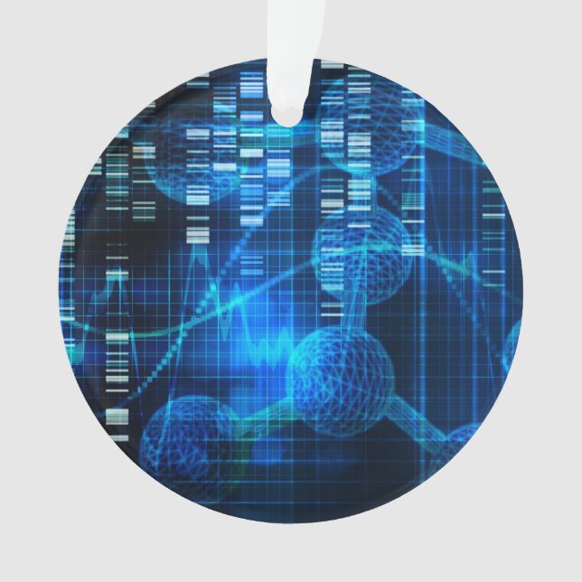 Genetic Science Research as a Medical Abstract Art Ornament (Front)