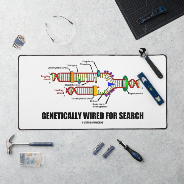 Genetically Wired For Search DNA Replication Humou Desk Mat (Workstation)