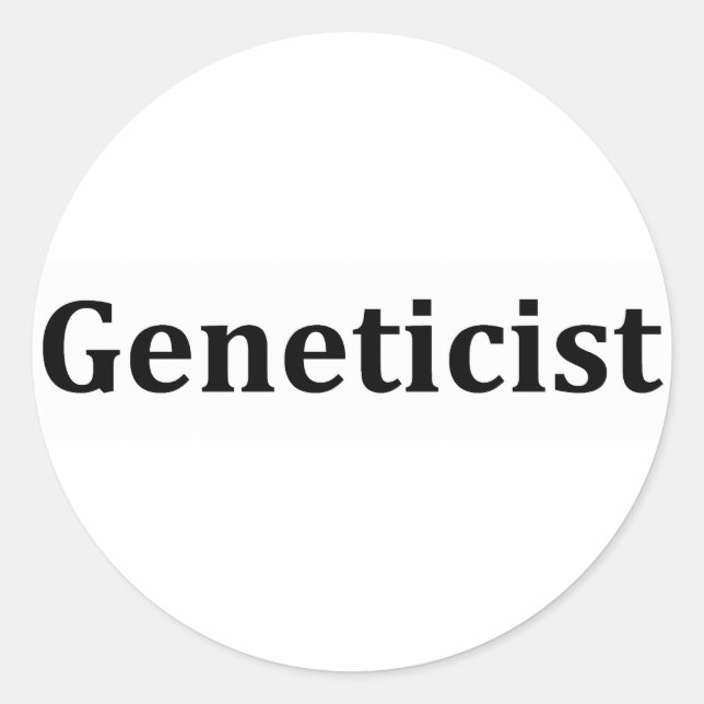 geneticist classic round sticker (Front)