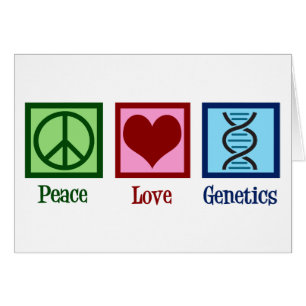 Geneticist Peace Love Genetics Company Card