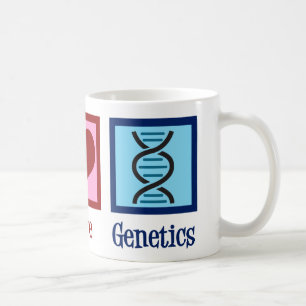 Geneticist Peace Love Genetics Company Coffee Mug
