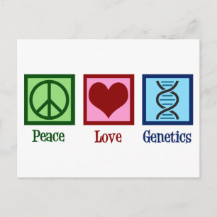 Geneticist Peace Love Genetics Company Postcard