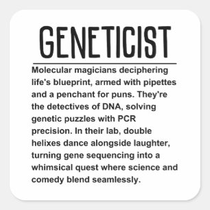 Geneticist Square Sticker