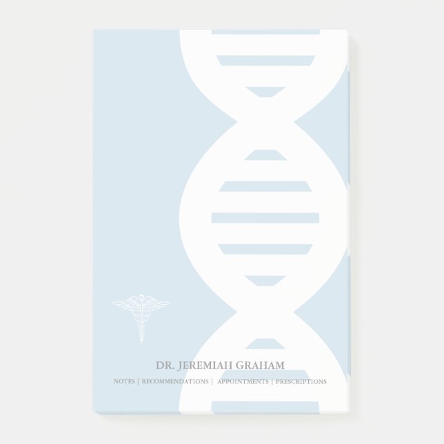 Geneticists DNA Strand Personalised Name Post-it Notes (Front)