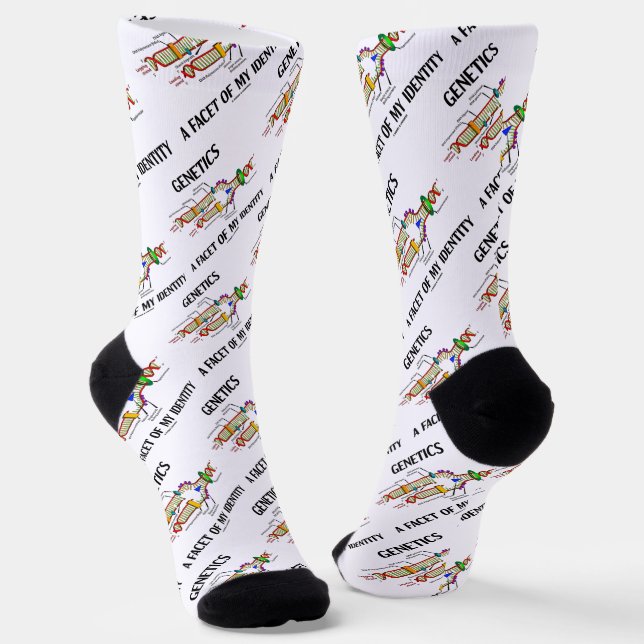 Genetics A Facet Of My Identity DNA Replication Socks (Angled)