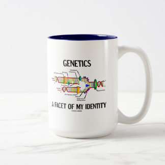Genetics A Facet Of My Identity (DNA Replication) Two-Tone Coffee Mug