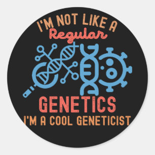 Genetics Major, Genetics Student Classic Round Sticker