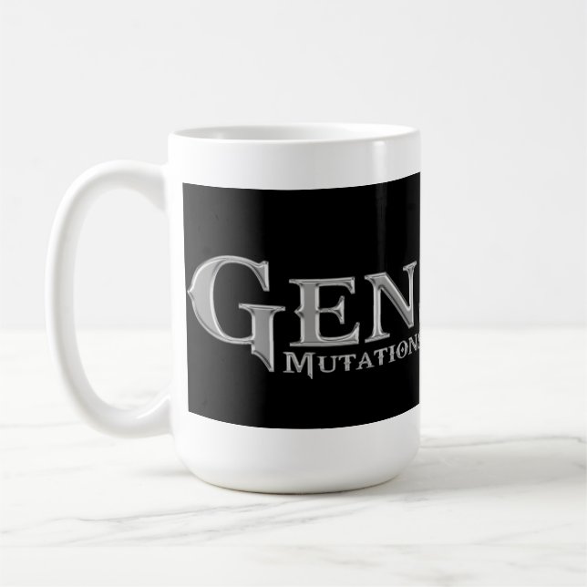 Genetics Mutations Happen Coffee Mugs Metallic (Left)