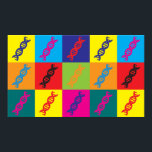 Genetics Pop Art Poster<br><div class="desc">Genetics Pop Art. If Genetics is your hobby, occupation, or obsession, show it with great Genetics t-shirts, mugs, stickers, and more. They're also great gifts for other Genetics fans!</div>