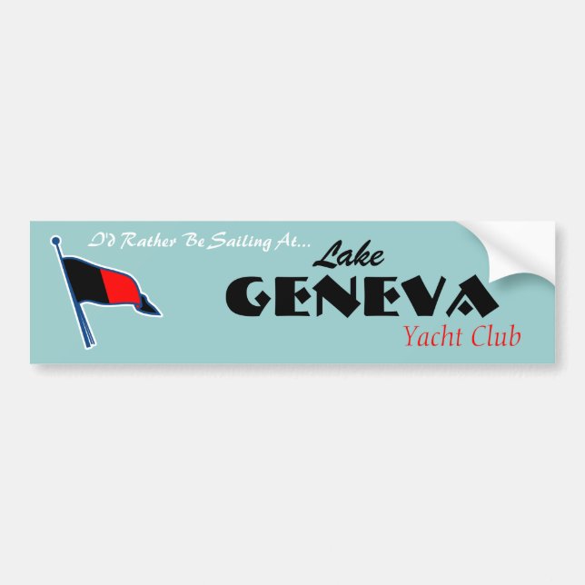 Geneva Burgee Bumper Sticker (Front)