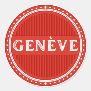 Geneva City Pride Emblem – Swiss Identity Classic Round Sticker
