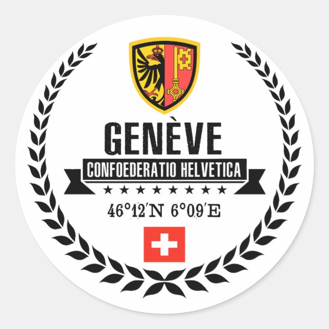 Geneva Classic Round Sticker (Front)