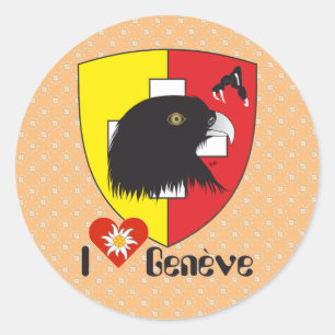 Geneva / Genève Switzerland Suisse Svizzera Stick Classic Round Sticker