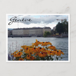 geneva lake floral postcard