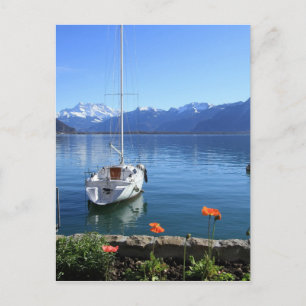 Geneva lake scenery, Montreux, Switzerland Postcard