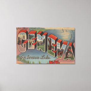 Geneva, New York - Large Letter Scenes Canvas Print