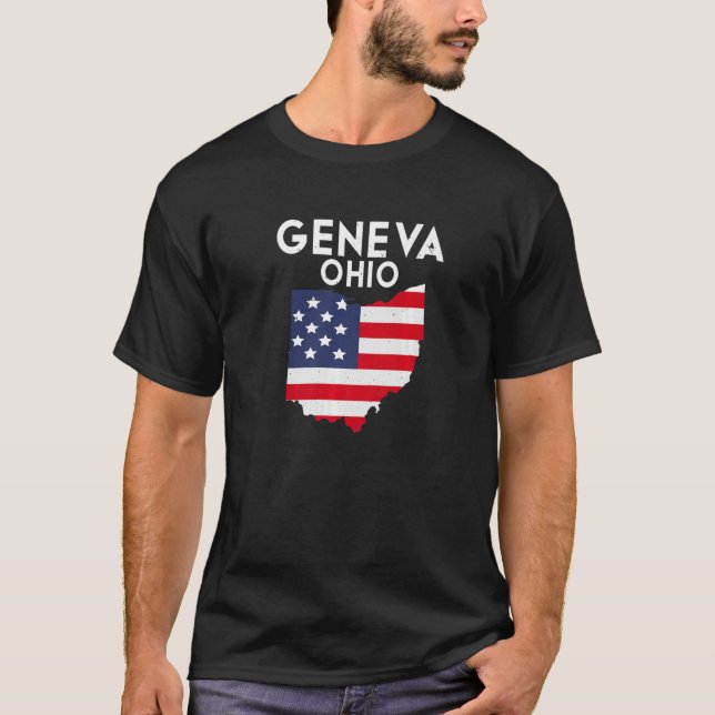 Geneva Ohio USA State America Travel Ohioan Premiu T-Shirt (Front)