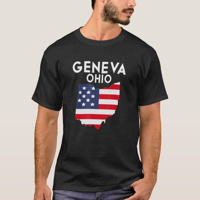 Geneva Ohio USA State America Travel Ohioan T-Shirt (Front)