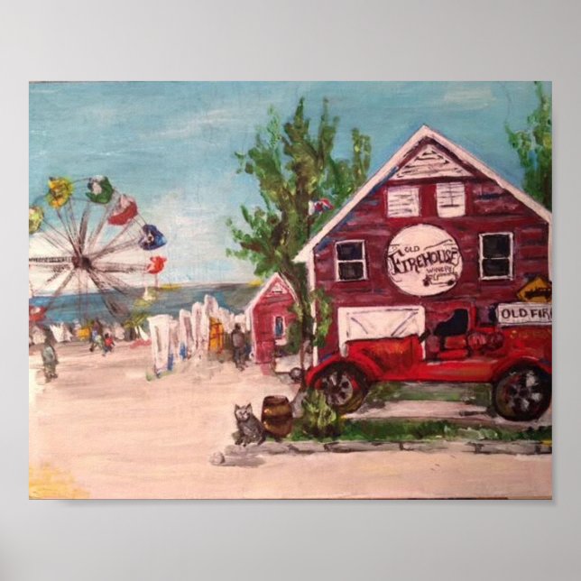 "Geneva On The Lake, Ohio" by Willowcatdesigns Poster (Front)