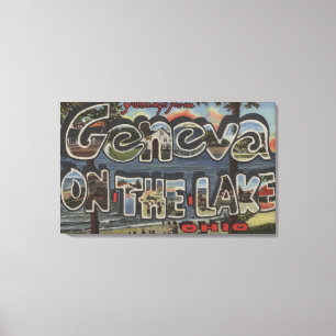 Geneva-on-the-Lake, Ohio - Large Letter Scenes Canvas Print