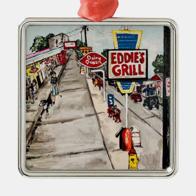 "Geneva-On-The-Lake Street View" Ornament (Front)